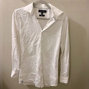 White button up shirt.